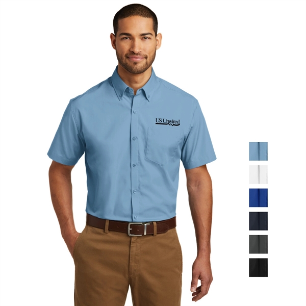 Port Authority® Short Sleeve Carefree Poplin Shirt - Image 1