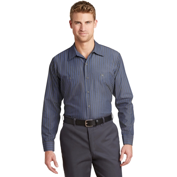 Red Kap® Long Sleeve Striped Industrial Work Shirt - Image 2