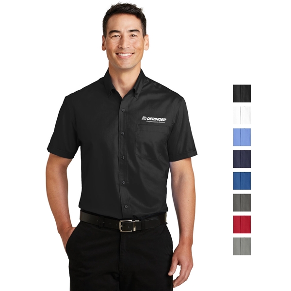 Port Authority® Short Sleeve SuperPro™ Twill Shirt - Image 1