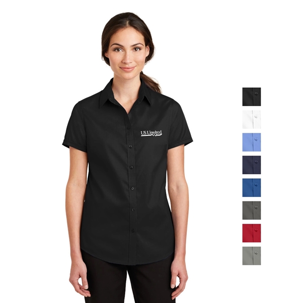 Port Authority® Short Sleeve SuperPro™ Twill Shirt - Image 1