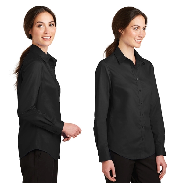 Port Authority® Ladies SuperPro™ Twill Shirt - Image 2