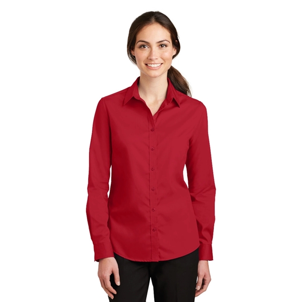 Port Authority® Ladies SuperPro™ Twill Shirt - Image 4