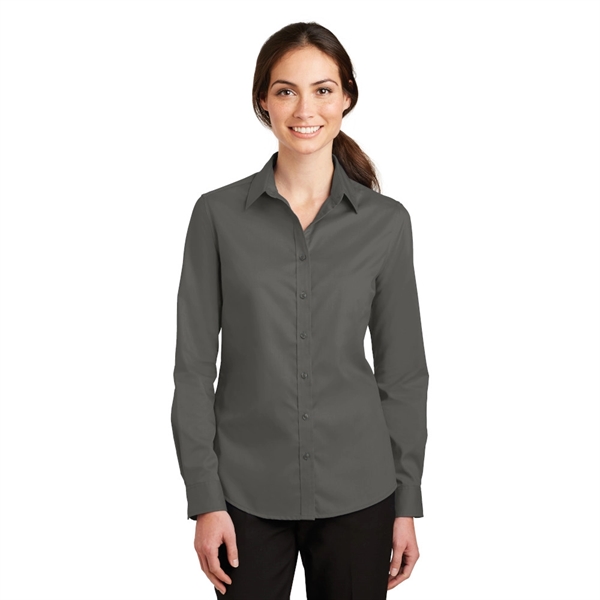 Port Authority® Ladies SuperPro™ Twill Shirt - Image 5
