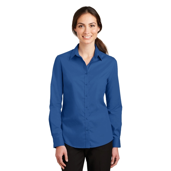 Port Authority® Ladies SuperPro™ Twill Shirt - Image 6