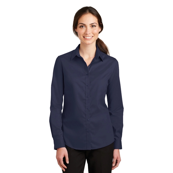 Port Authority® Ladies SuperPro™ Twill Shirt - Image 7