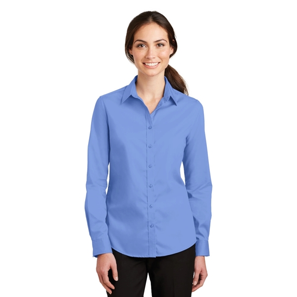 Port Authority® Ladies SuperPro™ Twill Shirt - Image 8