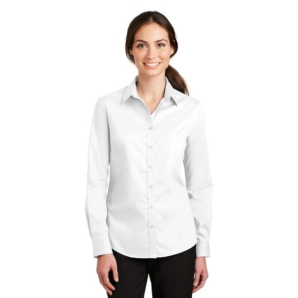 Port Authority® Ladies SuperPro™ Twill Shirt - Image 9