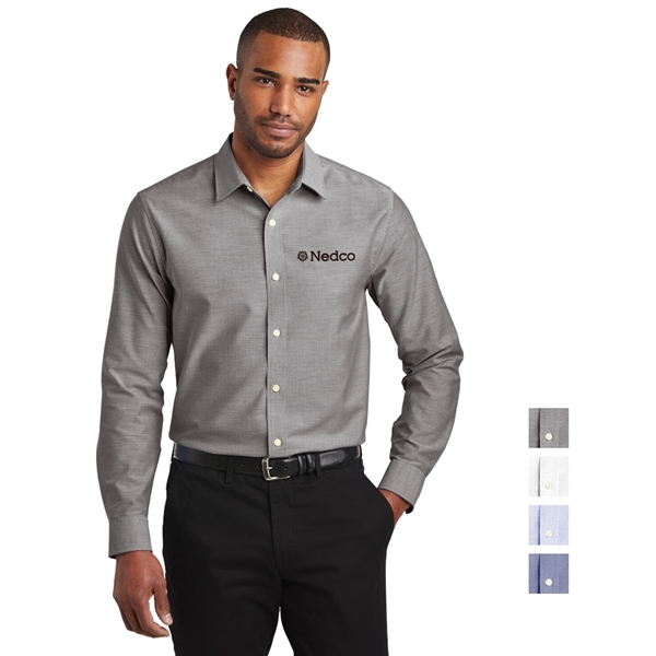 Port Authority® Slim Fit SuperPro™ Oxford Shirt - Image 1
