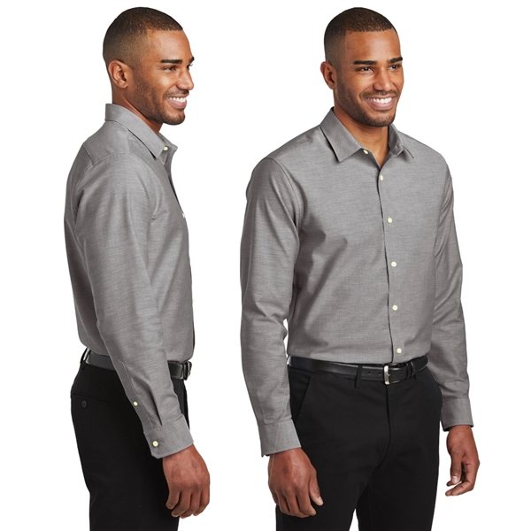Port Authority® Slim Fit SuperPro™ Oxford Shirt - Image 2