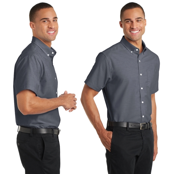 Port Authority® Short Sleeve SuperPro™ Oxford Shirt - Image 2