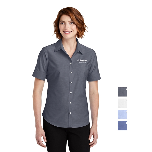 Port Authority® Ladies Short Sleeve SuperPro™ Shirt - Image 1