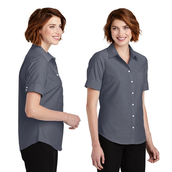 Port Authority® Ladies Short Sleeve SuperPro™ Shirt - Image 2