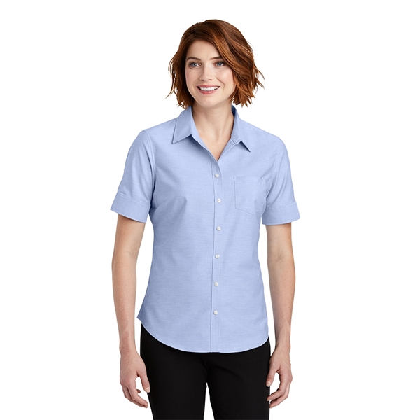 Port Authority® Ladies Short Sleeve SuperPro™ Shirt - Image 4