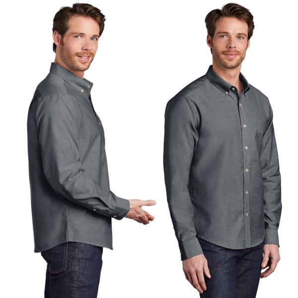 Port Authority® Untucked Fit SuperPro™ Oxford Shirt - Image 3