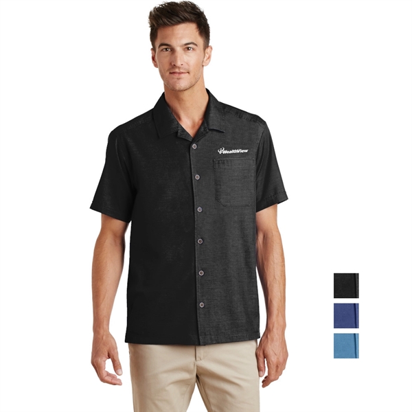 Port Authority® Textured Camp Shirt - Image 1