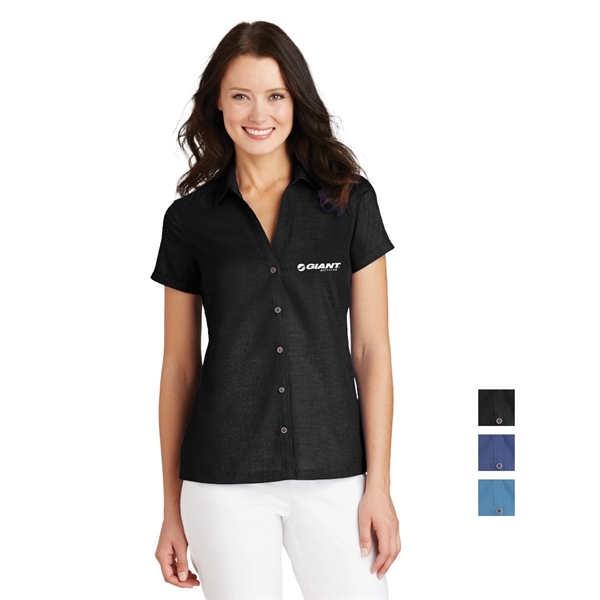 Port Authority® Ladies Textured Camp Shirt - Image 1
