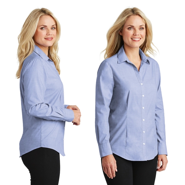 Port Authority® Ladies Crosshatch Easy Care Shirt - Image 2