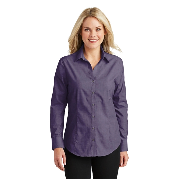 Port Authority® Ladies Crosshatch Easy Care Shirt - Image 4