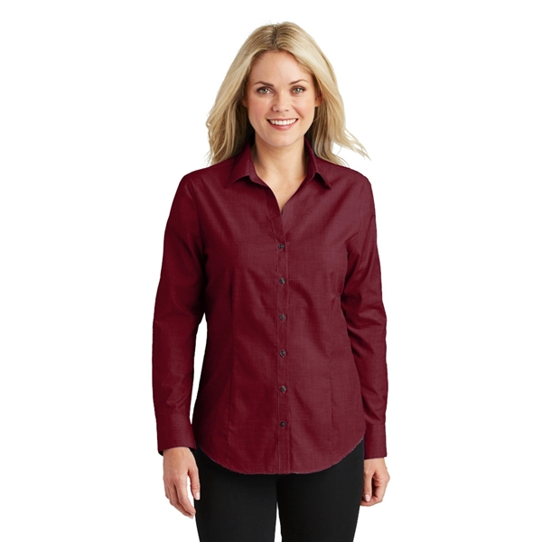 Port Authority® Ladies Crosshatch Easy Care Shirt - Image 6