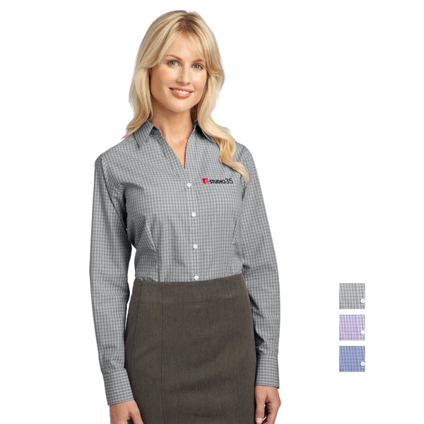 Port Authority® Ladies Plaid Pattern Easy Care Shirt - Image 1