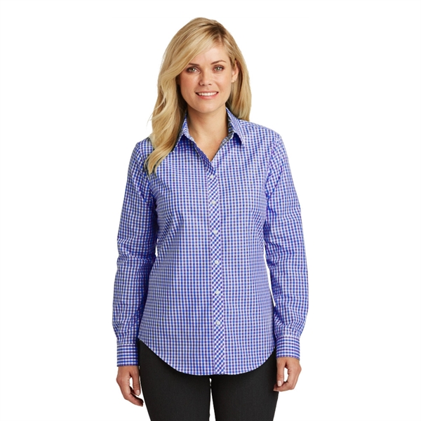 Port Authority® Ladies Long Sleeve Gingham Easy Care Shirt - Image 2