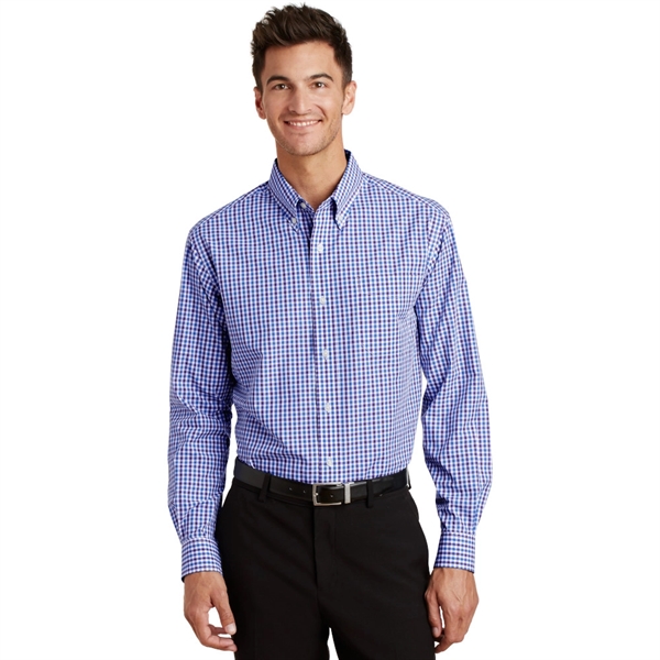Port Authority® Long Sleeve Gingham Easy Care Shirt - Image 2