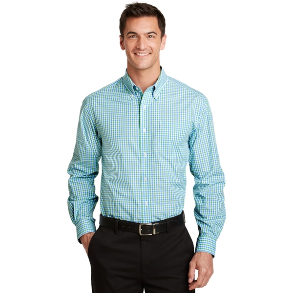 Port Authority® Long Sleeve Gingham Easy Care Shirt - Image 4