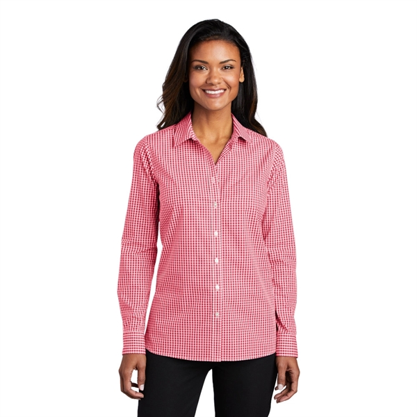 Port Authority® Ladies Broadcloth Gingham Easy Care Shirt - Image 4