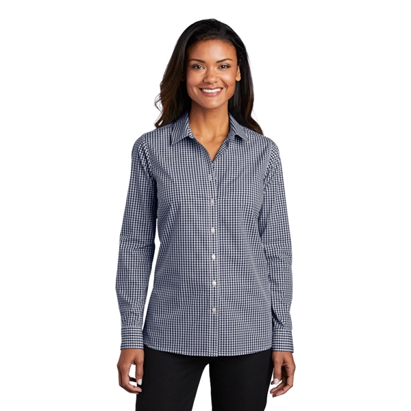 Port Authority® Ladies Broadcloth Gingham Easy Care Shirt - Image 5