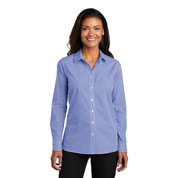 Port Authority® Ladies Broadcloth Gingham Easy Care Shirt - Image 6