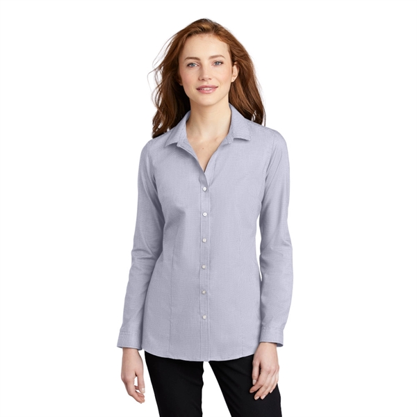 Port Authority® Ladies Pincheck Easy Care Shirt - Image 4