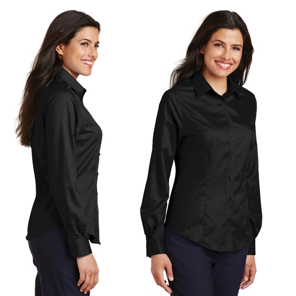 Port Authority® Ladies Non-Iron Twill Shirt - Image 2