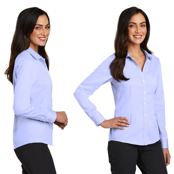 Red House® Ladies Pinpoint Oxford Non-Iron Shirt - Image 3
