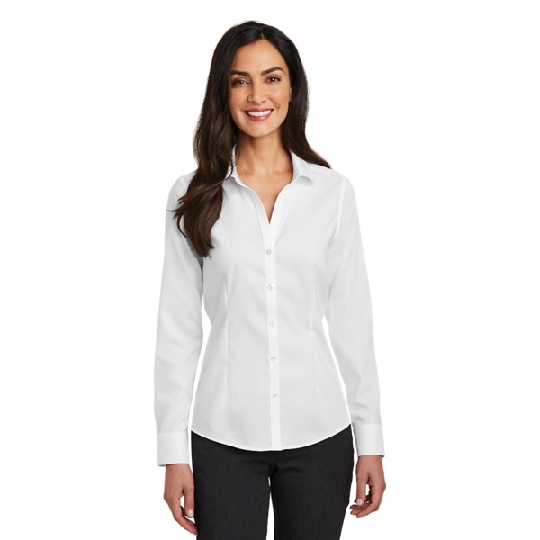 Red House® Ladies Pinpoint Oxford Non-Iron Shirt - Image 5