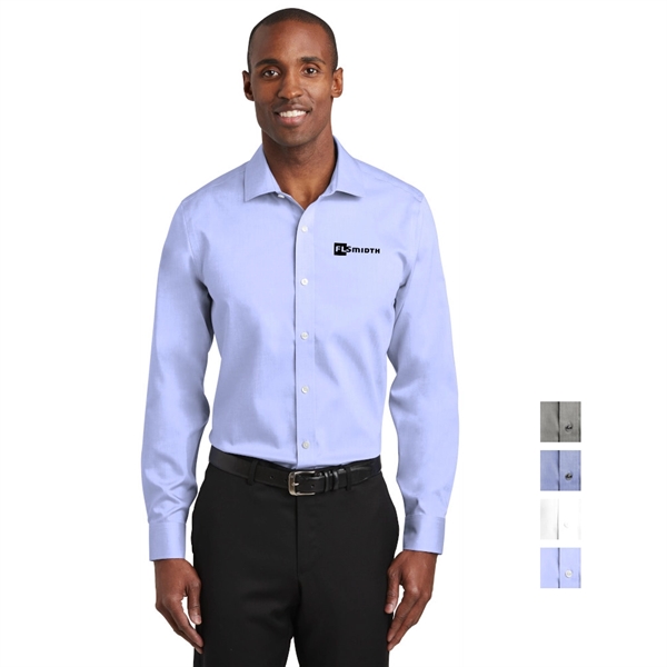 Red House® Slim Fit Pinpoint Oxford Non-Iron Shirt - Image 1