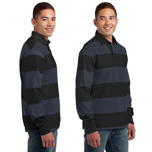 Sport-Tek® Classic Long Sleeve Rugby Polo - Image 2