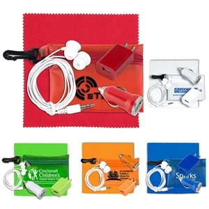 Mobile Tech Auto and Home Accessory Kit in Carabiner Pouch