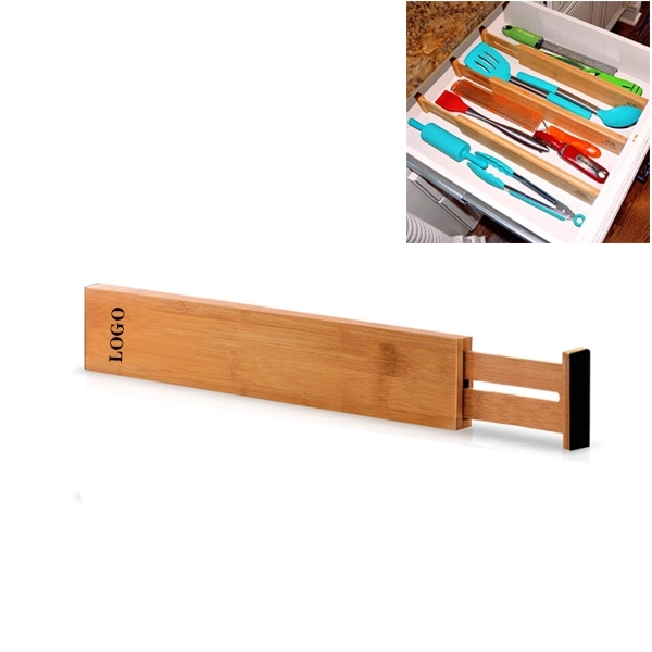 Bamboo Adjustable Drawer Dividers Organizers