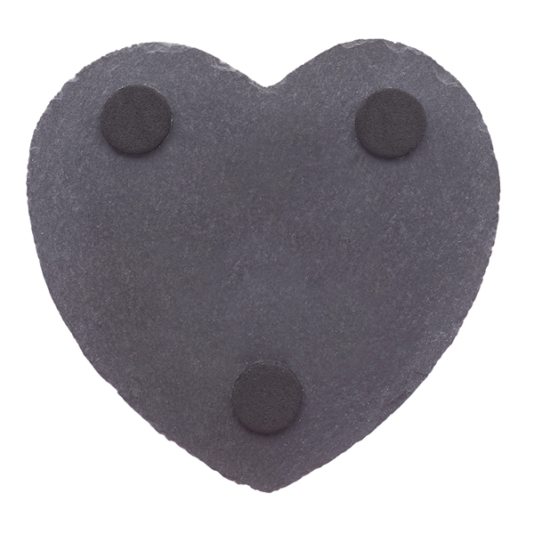 Heart Shaped Slate Coaster w/ Custom Logo & EVA Bottom Pad - Image 2