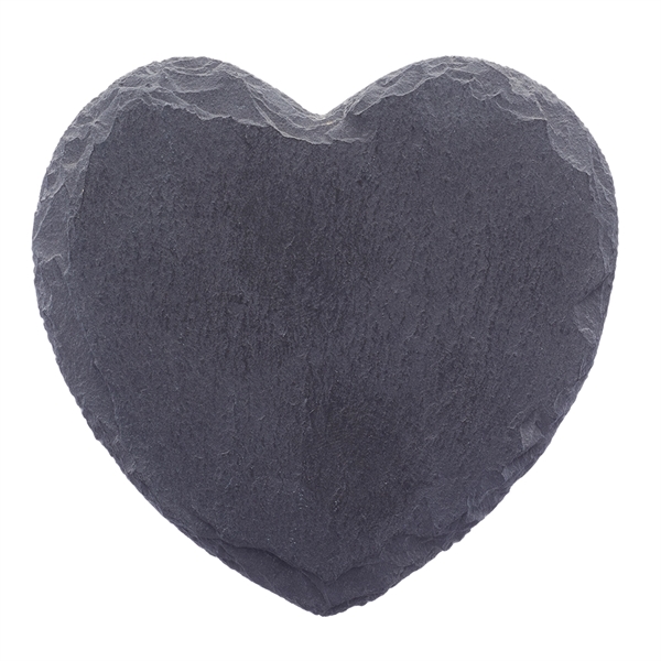 Heart Shaped Slate Coaster w/ Custom Logo & EVA Bottom Pad - Image 3