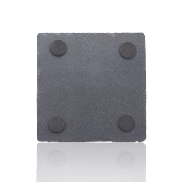 Square Slate Coasters w/ Custom Imprint & EVA Bottom Pad - Image 2
