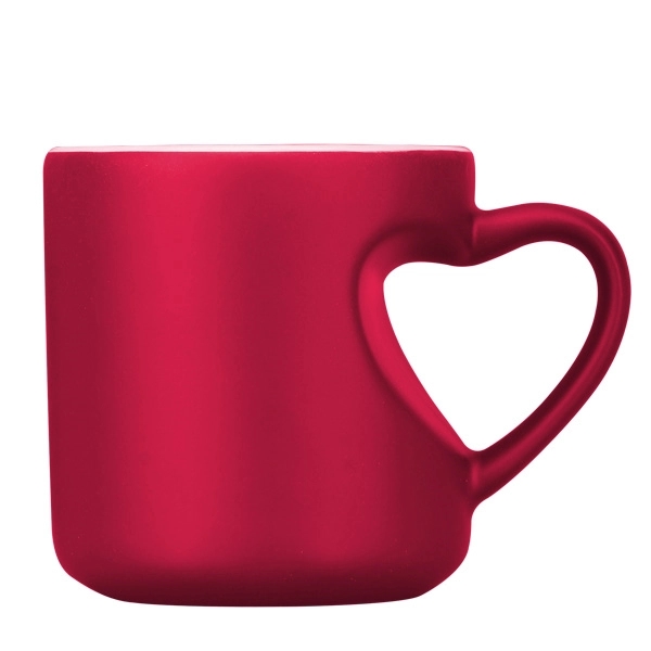 10 Oz. Sublimation Color Changing Coffee Cup w/ Heart Handle - Image 4