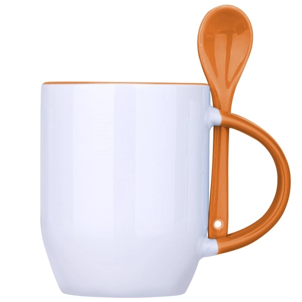 12 Oz. Ceramic Coffee Mug w/ Matching Spoon - Image 4