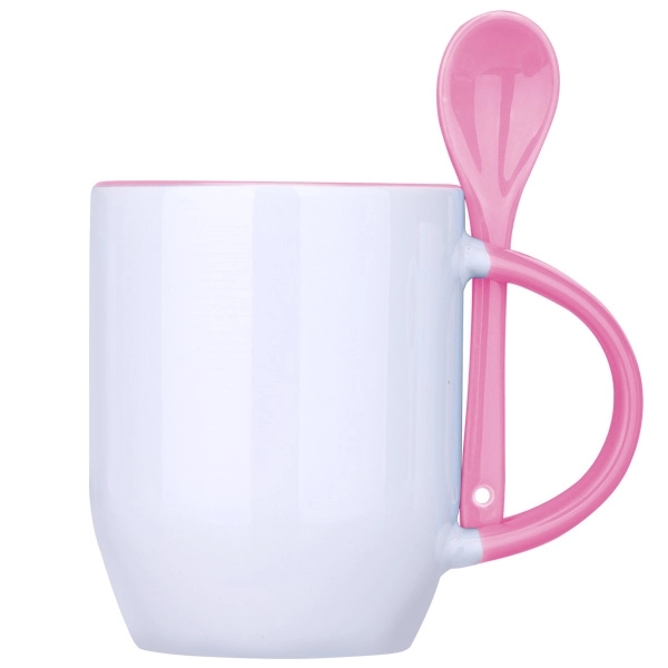 12 Oz. Ceramic Coffee Mug w/ Matching Spoon - Image 5