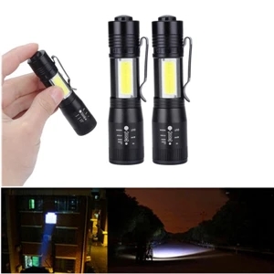 Zoomable COB Torch Flashlight