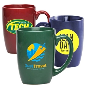 16 oz Large Coffee Mug w/ Custom Logo Glossy Ceramic Mugs