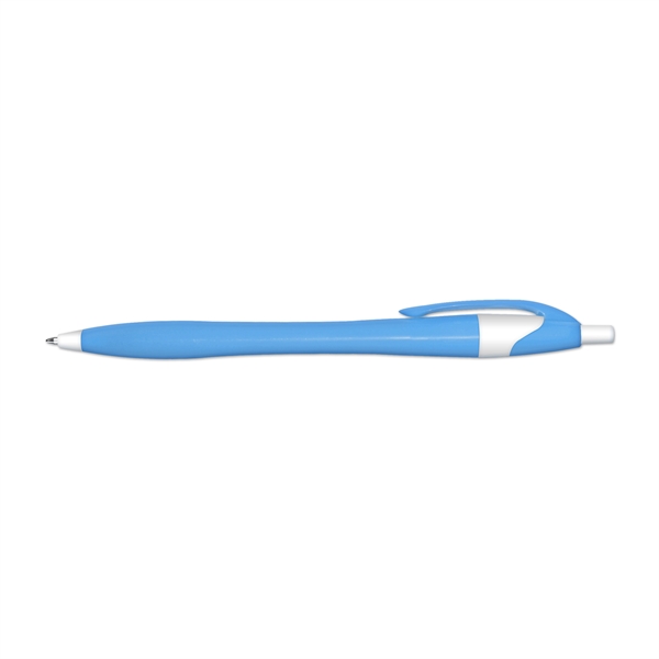 Retractable Ball Point Pen with Colored Barrel - Image 2
