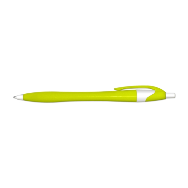 Retractable Ball Point Pen with Colored Barrel - Image 3