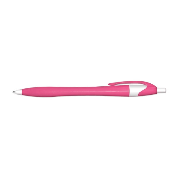 Retractable Ball Point Pen with Colored Barrel - Image 5