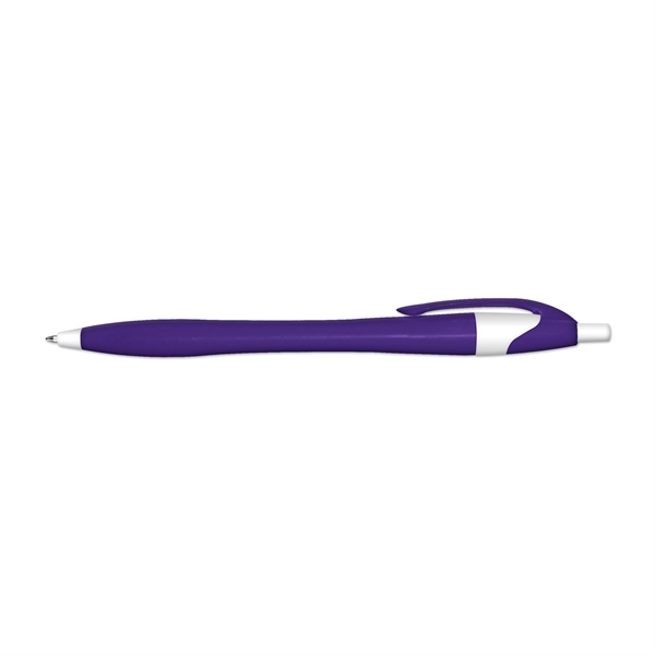 Retractable Ball Point Pen with Colored Barrel - Image 6